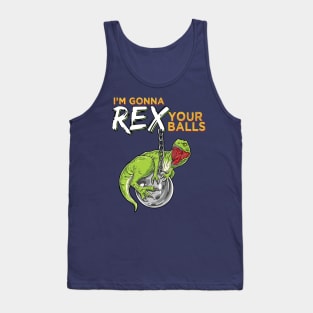 Cute Humor Funny T Rex Wrecking Ball Dinosaurs Pun Animal Gift for Kids Tank Top